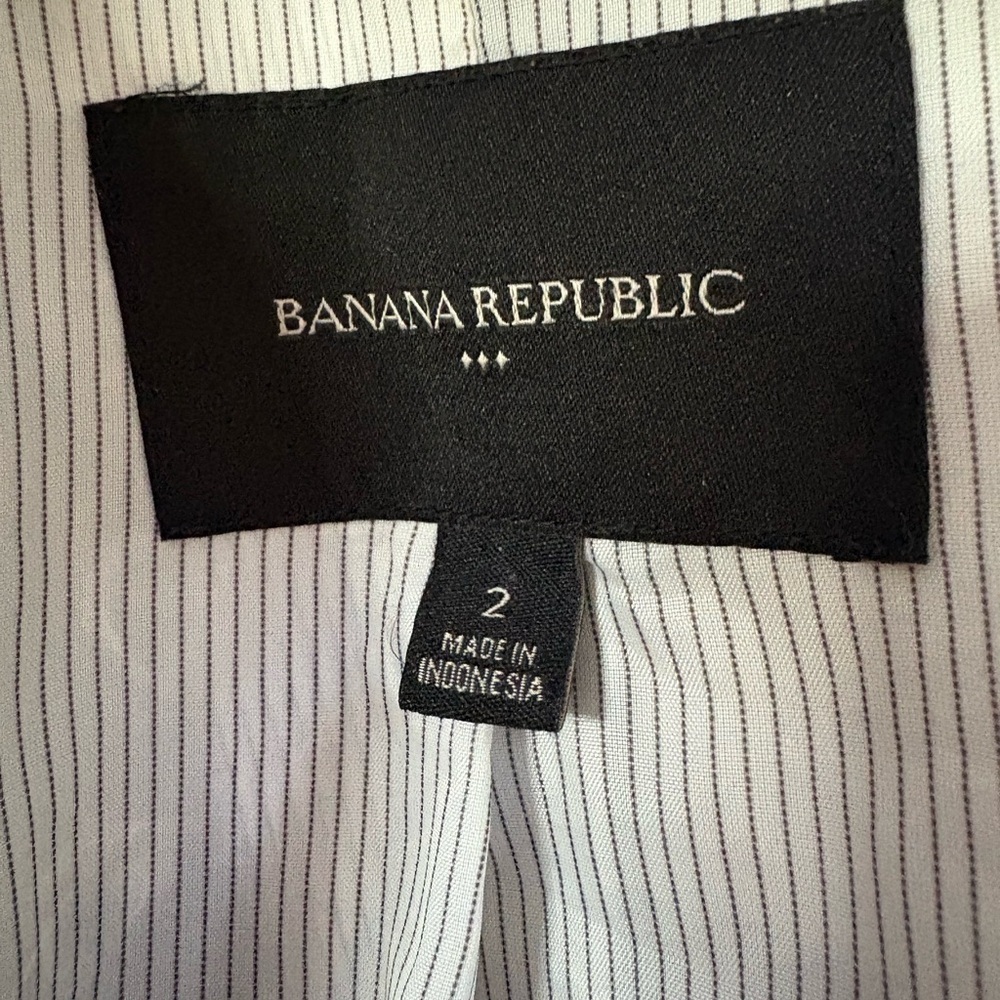Banana Republic Light Gray Double-Breasted Blazer Size 2 - Picture 8 of 12